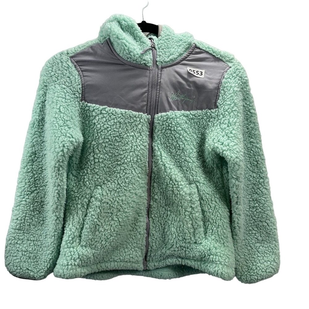 Weatherproof Girl's Green Jacket Hoodie Outerwear Size M 10-12